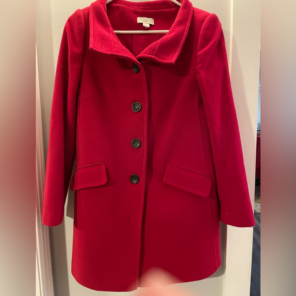 Ann Taylor Loft size 2 pristine red coat.